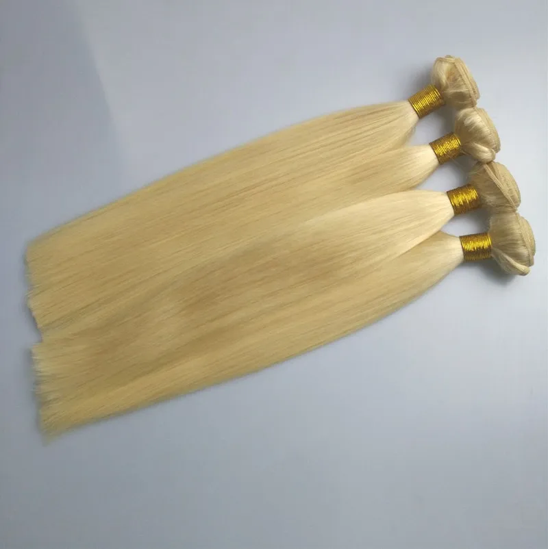 

8A Top Quality Factory Price 100% virgin Brazilian hair 613# light blonde Straight hair shade 50 grams piece