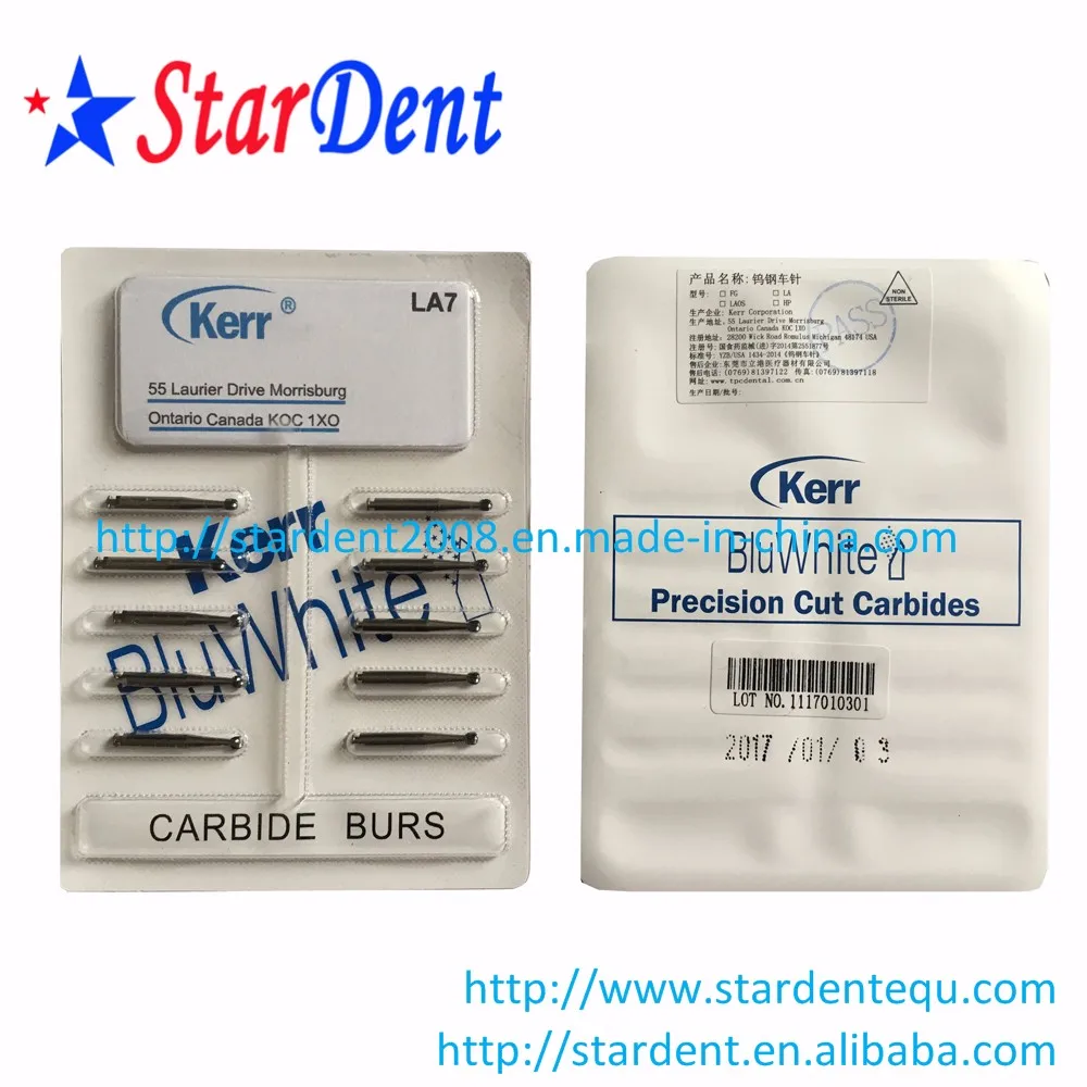 Original Kerr Dental Carbide Bur /kerr Bluwhite Precision Cut Carbides