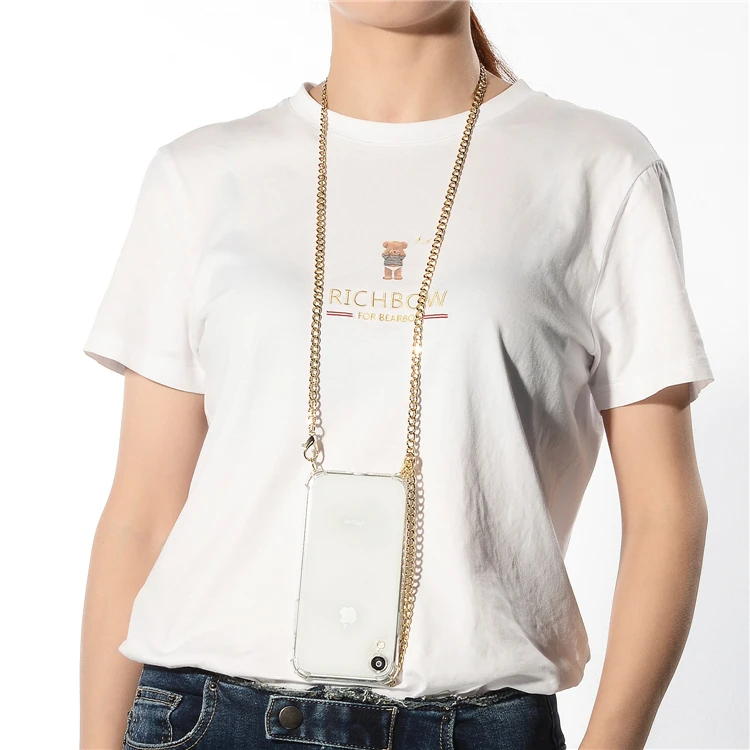 Crossbody Necklace Metal Chain Case Shockproof Back Cover Protective ...