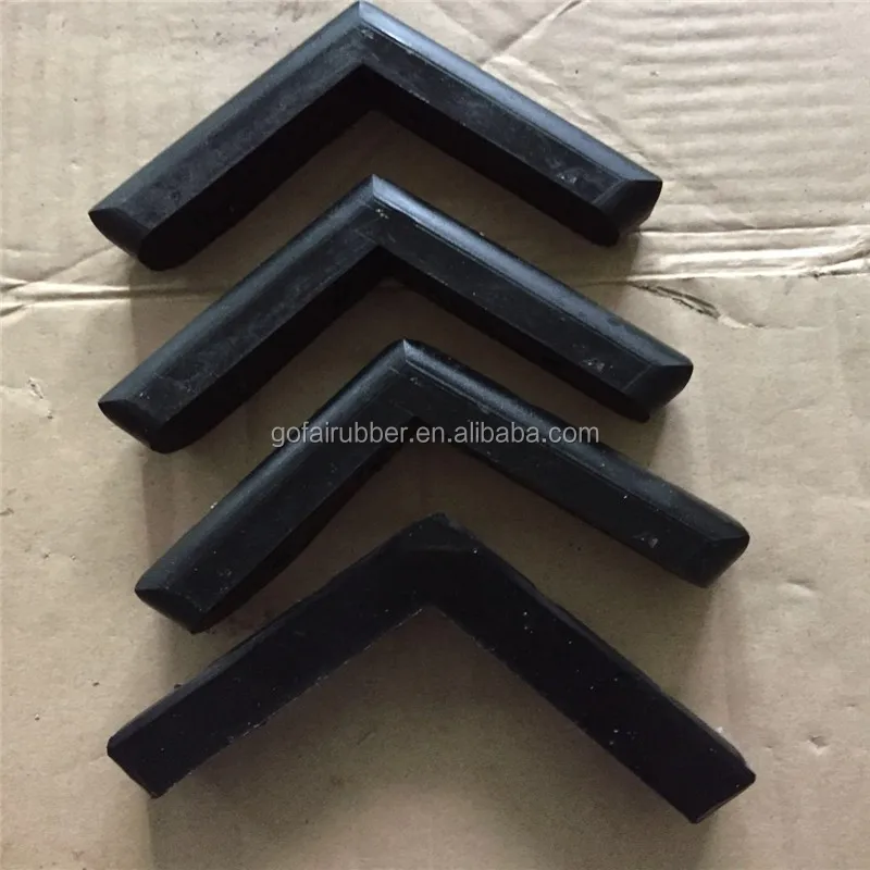 Brown 8" Rubber Equipment/cart Corner Bumper Square Bumper Rubber