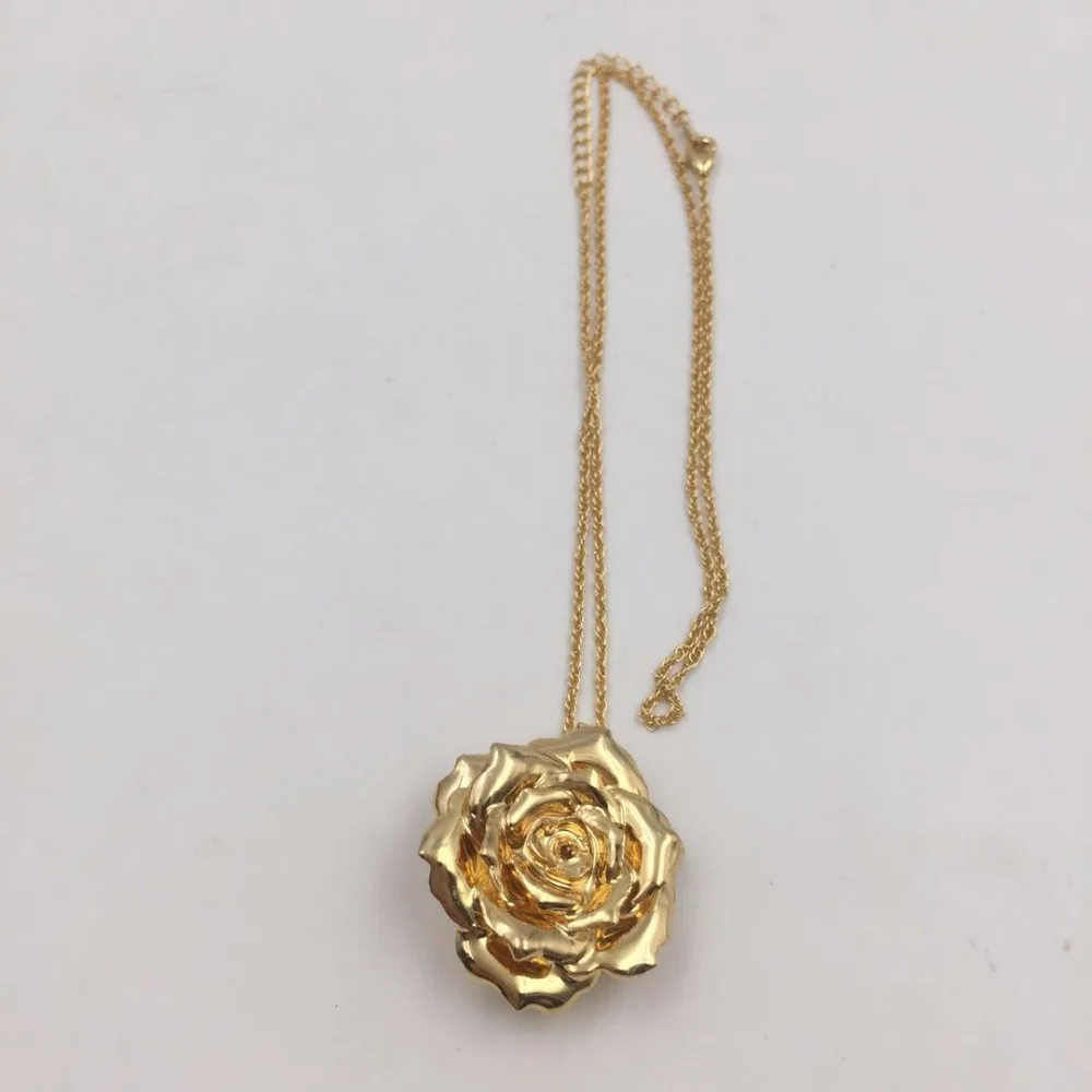 

Most Popular Products 24k pure gold dipped real rose necklace