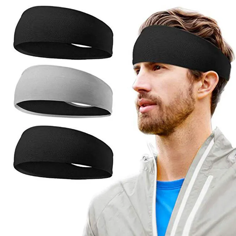 
Mens Headband - Guys Sweatband & Sports Headbands Moisture Wicking Workout Sweatbands for Running 