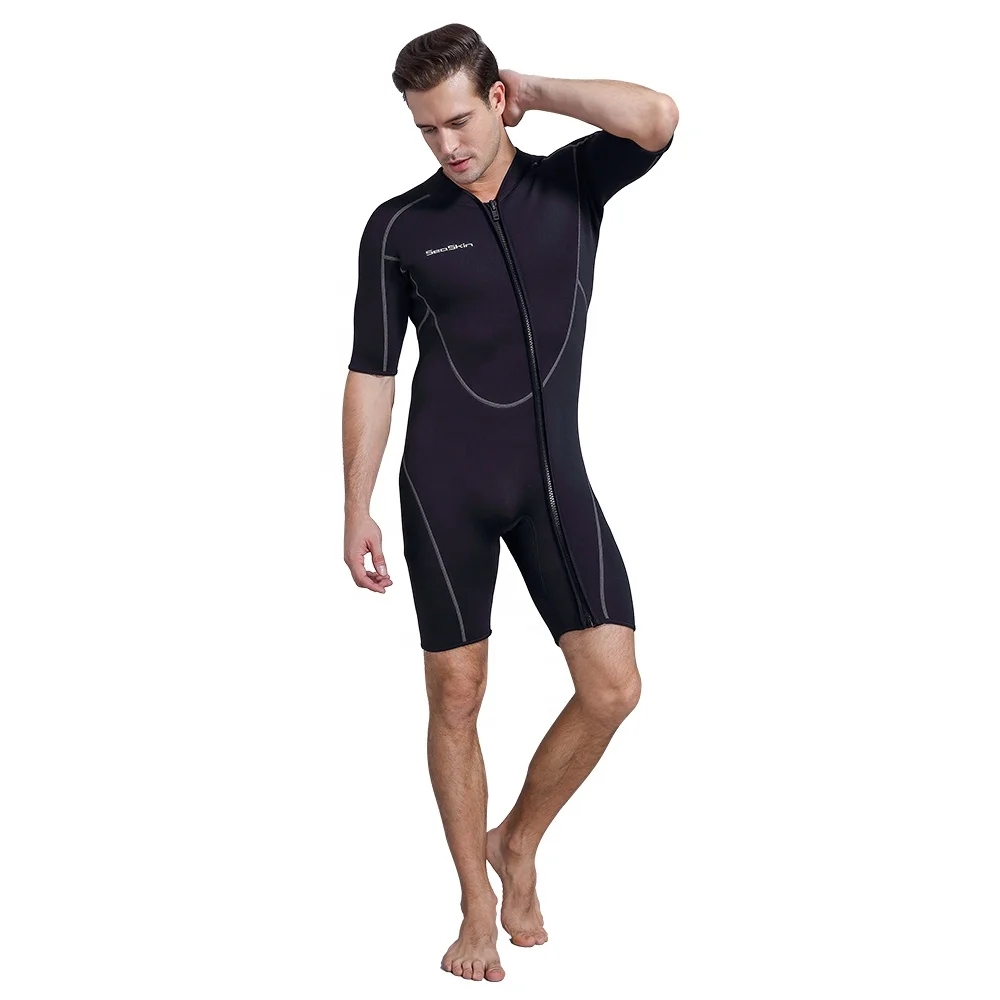 Seaskin Mens 2.5mm Shorty Wetsuits With Front Zip For Snorkeling Buy