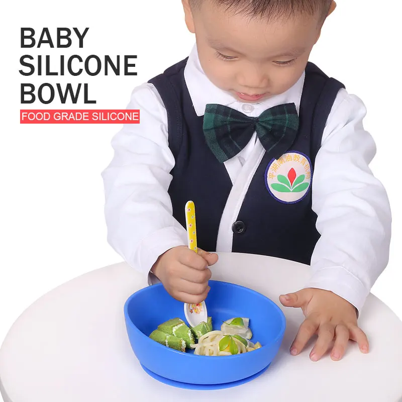 

Wholesale New Arrival Baby Bowl, Suction Silicone Placemat Bowl, Green;red;blue;pastel blue;pink
