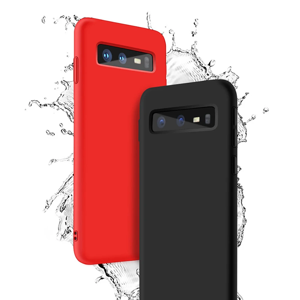

Free Shipping OTAO Original Silicone Case For Samsung S10E S10 S9 S8 Plus S7 Edge Note 9 8 A7 A6 J5 J7 Soft Silicon Phone Cover