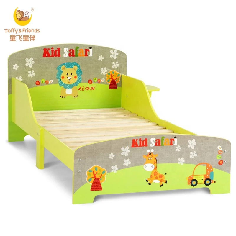 
Toffy & Friends BSCI Wooden Kids Toddler Bed in safari design 