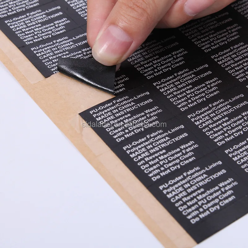 Textile fabric sticker - Adhesive label