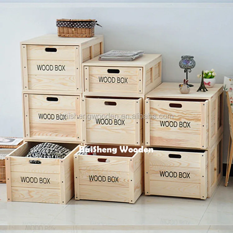 Buy Wholesale Large Stackable Wooden Storage Boxes In China On