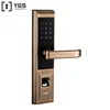 YGS 12v battery 6 digit combination fingerprint scanner sensor door locks