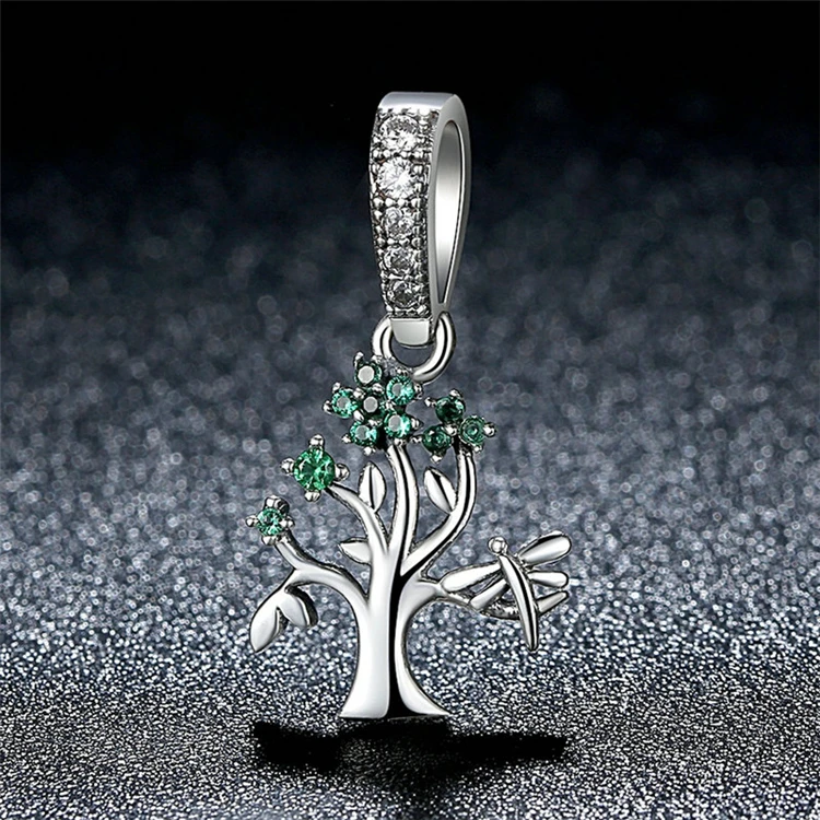 

Factory Supply Genuine Jewelry Making Necklace Charms 925 Sterling Silver Tree Pendant