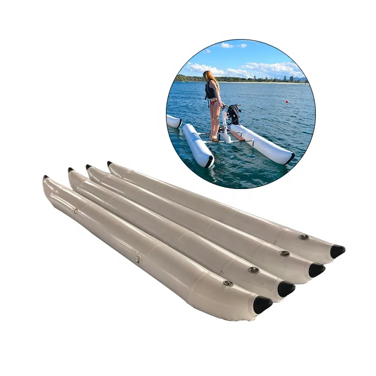 

Custom NO MOQ Durable PVC Inflatable Banana Pontoons Tubes Buoy for Sea Water Pedal Bike Boat, Gray(or customized)