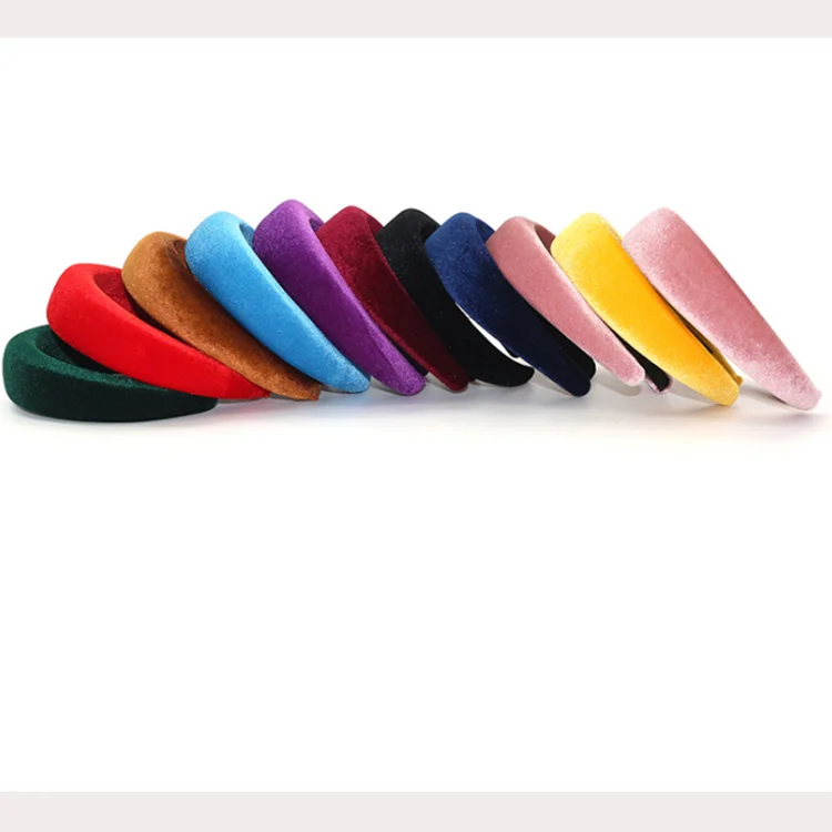 4cm Width Velvet Sponge Hairband Women Alice Foam Headbands Hair