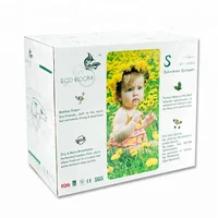 

ECO BOOM Wholesale 100% Bamboo Hypoallergenic Biodegradable Disposable Prefold Baby Diaper for Sensitive Skin