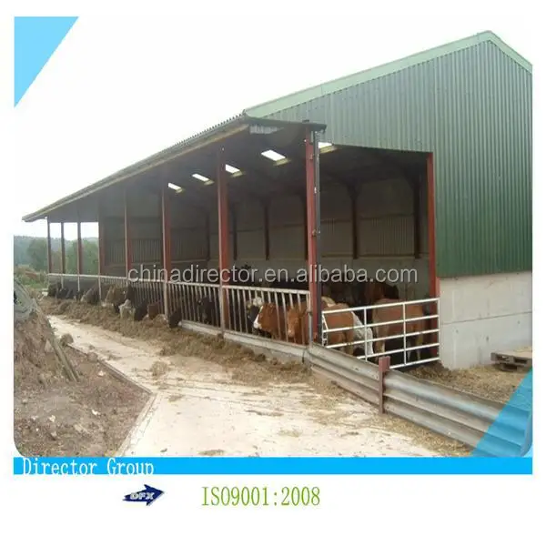 Prefab Steel Structure Cattle Farm Cow Shed Design 