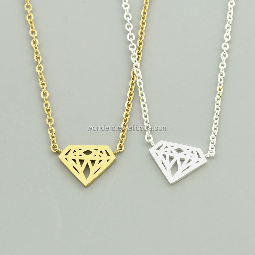 

Plated 18k Gold Heart necklace wholesale stainless steel metal pendant gold plated jewelry