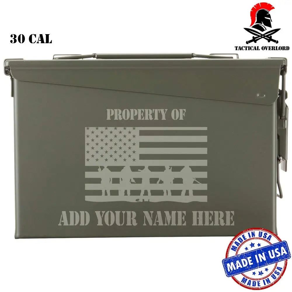 Military Army Solid Steel Holder Box Set for Long-Term Shotgun Rifle Ammo Storage Redneck Convent 30 and 50 Cal Metal Ammo Can 2-Pack