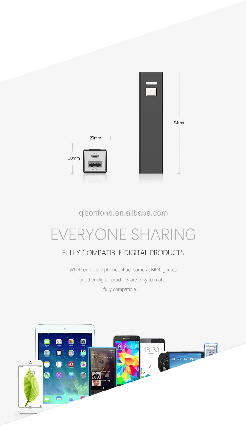 High quality cheap Portable External Battery mini 2600mah cell phone mobile power bank - ANKUX.COM