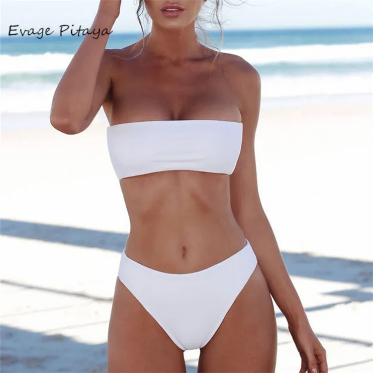 

Ability to customize Low MOQ Japanese thong bikini Off shoulder Solid color High cut With padding Bikini tiny, As picture show