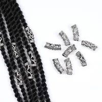 

Norse Vikings Beads Hair Tube Beads Dreadlocks for Beards Hair Paracord Pendants & Bracelets DIY