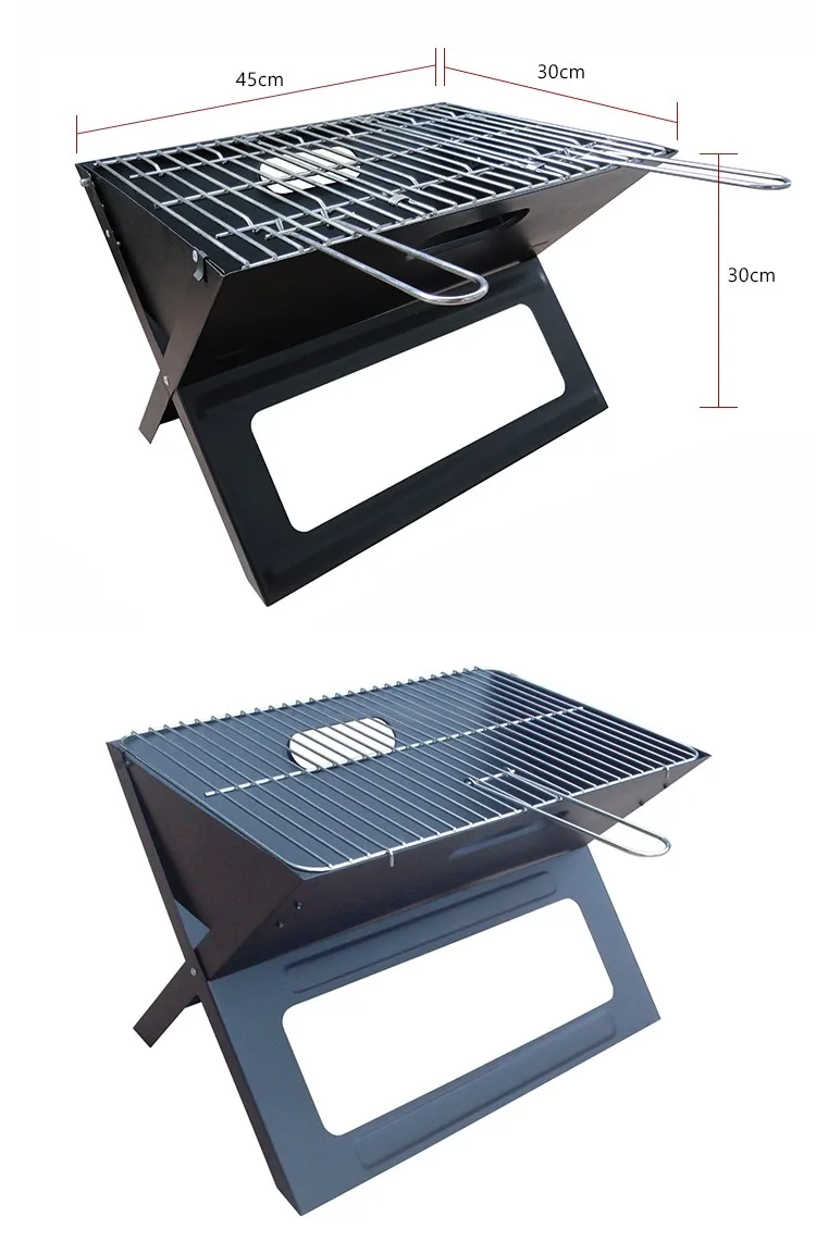 Foldable Xshape Barbecue Grill X Shape Style Adjustable Charcoal Bbq