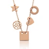 45490 Xuping stainless steel jewelry women rose gold light charm lacie heart pendant joyas, charm necklace