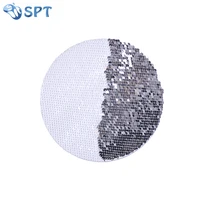 

Newest Colorful Custom Printable Sublimation Sequin Round Magic Flip Sequins Adhesive Printing