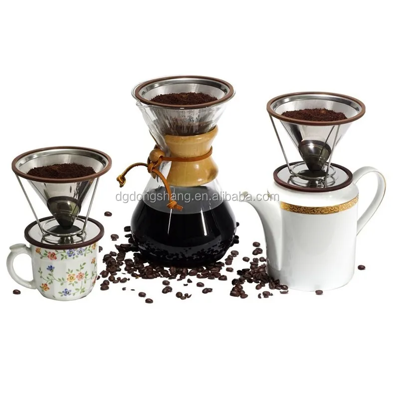 Stainless Steel Coffee Dripper Mesh Micro Filter Reusable Paperless