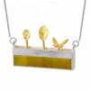 Lotus Fun 925 silver with natural stone Gold Color tree of life pendant For Women Jewelry Wholesale
