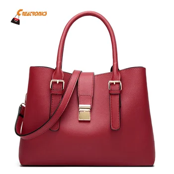 Ladies Model Custom Handbag With Front Side Metal Buckle Decoration ...