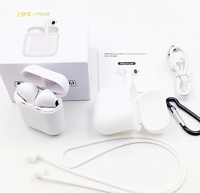 

i9s i9 I8X tws wireless Handsfree in Ear real Stereo earbuds mini blue Tooth headphones earphone, White
