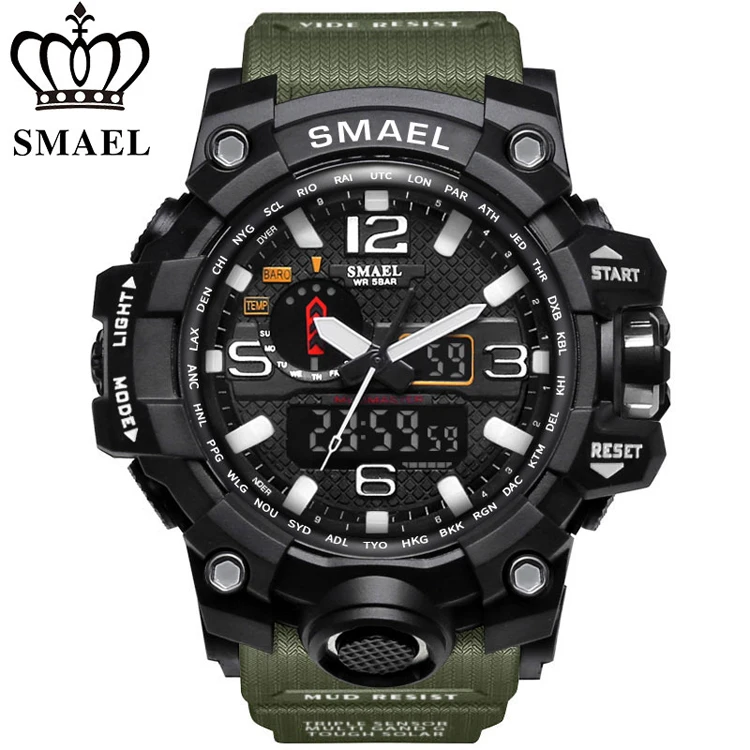 

SMAEL 1545 A SALE Men Water Resistance 50m Digital Military Multifunction Rubber strap Silicone Sports Watches
