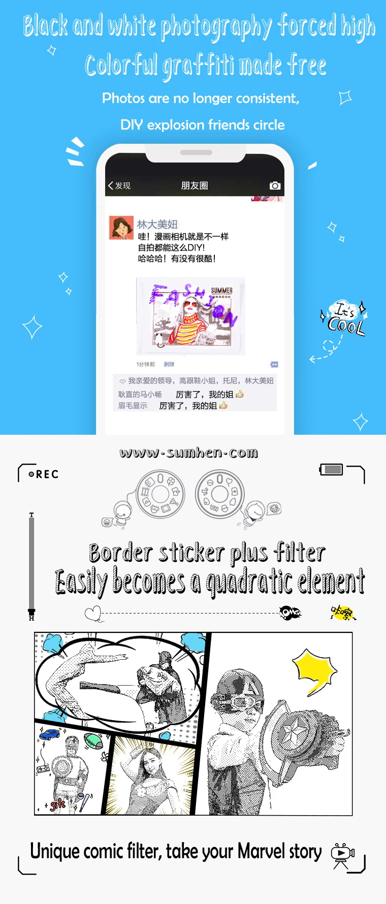 2022 Best Children's Comic Camera Pocket Printer Camera Mini Instant