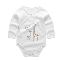 

Hot selling newborn baby rompers organic baby kimono rompers/bodysuit