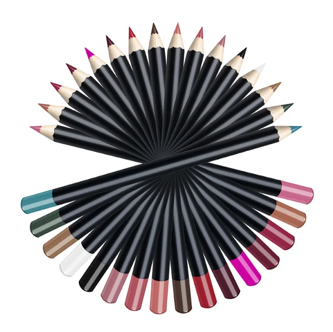 

New trend product no logo multi-function lip gloss pencil your own brand high quality lip liner pencil, 7 colors to choose