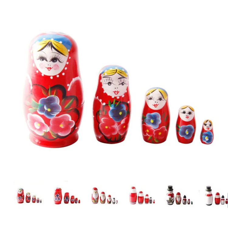 santa russian dolls