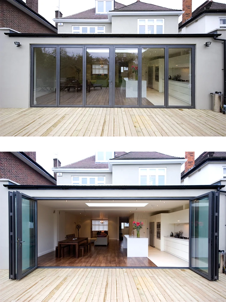 Image showcasing Modern Design Australian Standard Double Glazing Aluminium Folding Door ...