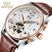 

KINYUED J012 Casual Watches Fashion Leather Watches For Men Mechanical KINYUED Automatic Wristwatch