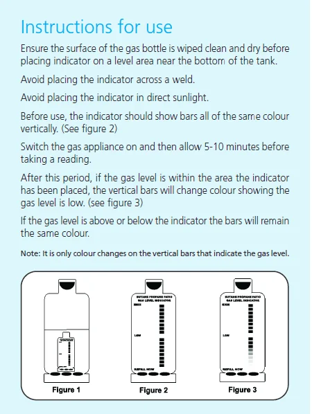 Manufacturer Gift Promotion of Gas Level Indicator Gas Tank Test Card Gas Thermometer