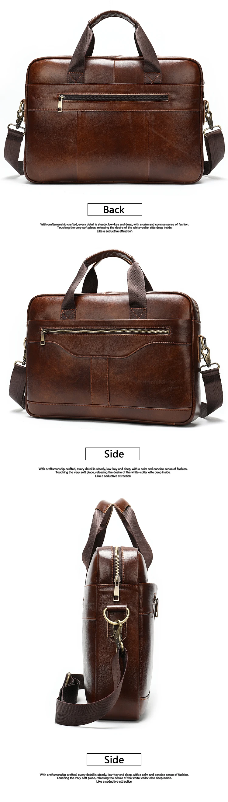 Marrant 8824 Custom Logo Wholesale Men's Genuine Leather Briefcase ...