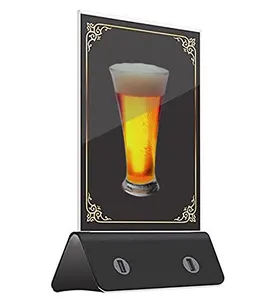 Table Menu Holder Power Bank LED Light
