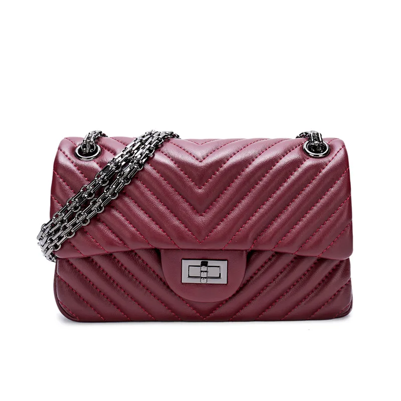 

Designer women bag genuine leather brand red sling bag customization 2021 fashion full grain leather handbags