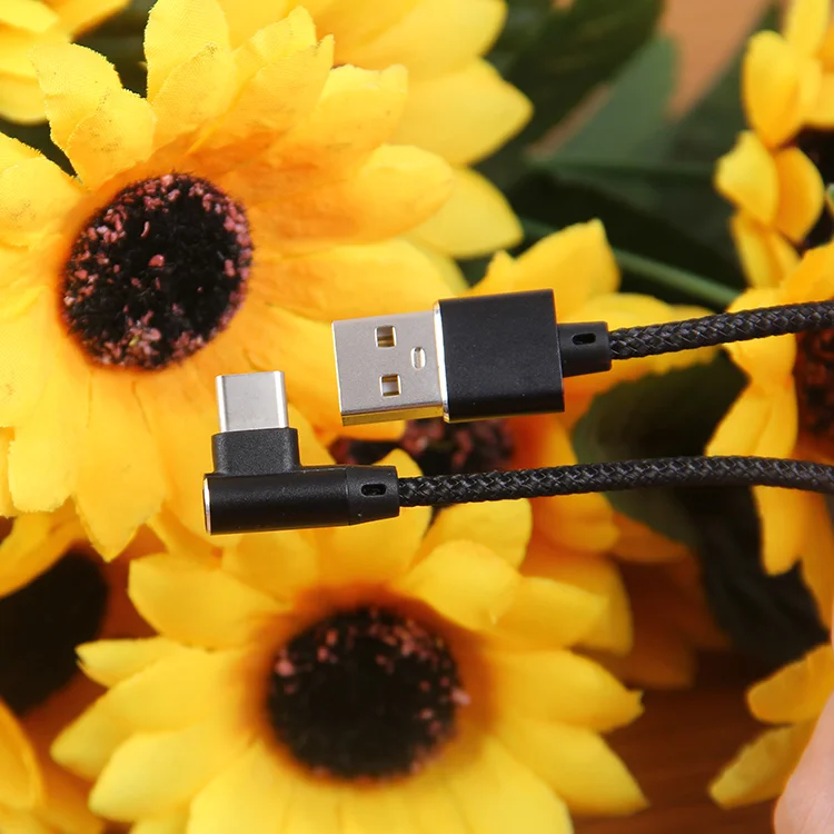 

Led 90 Degree Flat Charging Cable Data USB
