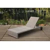 Sun Lounger With Wheel Rattan Wicker Outdoor Furniture Garden Patio cane furniture