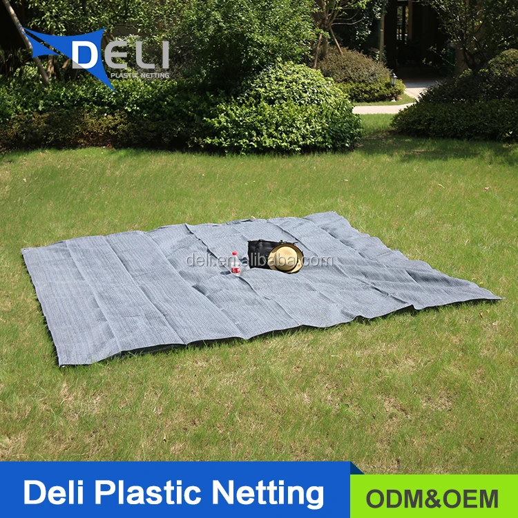 Heavy Duty Knitted Hdpe 2.5mx2.5m Outdoor Mesh Flooring Camping