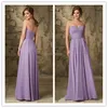 Latest dress designs for bridesmaid Real sample lilac long chiffon bridesmaid dress pattens 2015 ( BDAL-5008)