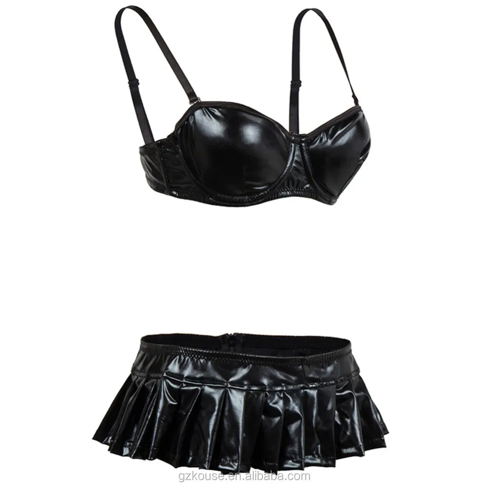 ブラックブラセットコルゼットポールダンスクラブウェアブラックレザー ビニールpvcベビードールプッシュアップエロブラスカートレンセリアセクシーランジェリーセット Buy 卸売黒のブラセット ステージ Dancerwear クラブウェアパフォーマンスのブラジャー