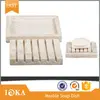 2 Pieces Rectangle Marble Soap Dish for Home Decoration
