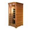 Portable mini far infrared solid wooden sauna barrel red cedar