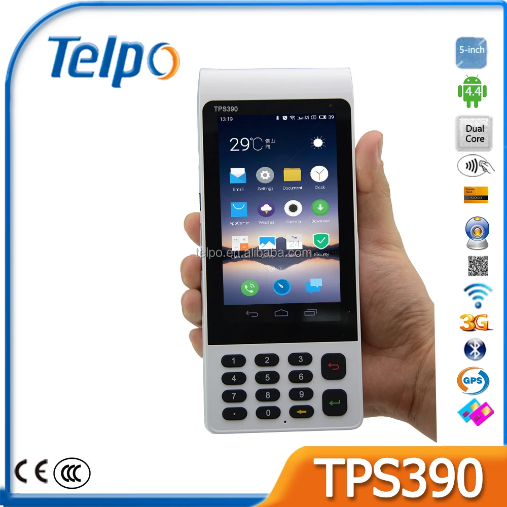 Telpo TPS390 PrinterPOS Terminal Barcode Zebra Barcode 