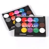 Face and Body Painting Kit 15 colors set with Brush